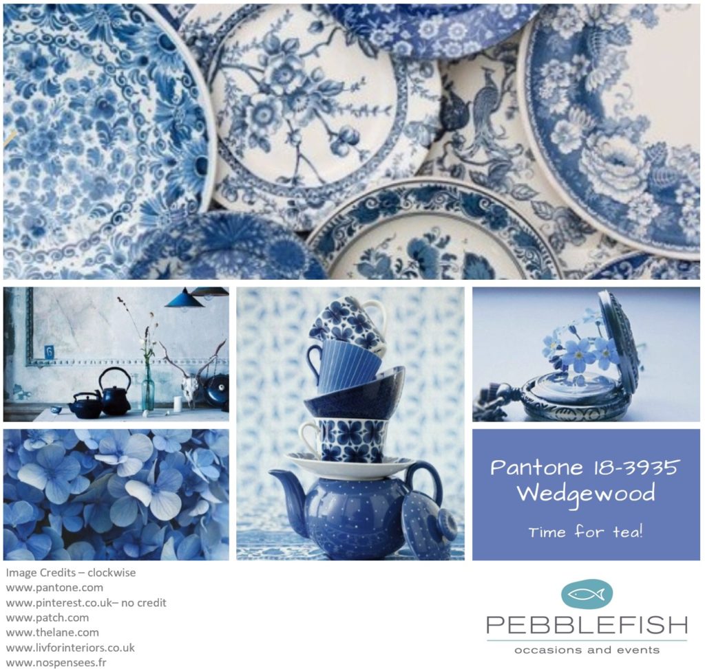 Picture montage for the pantone colour Wedgewood