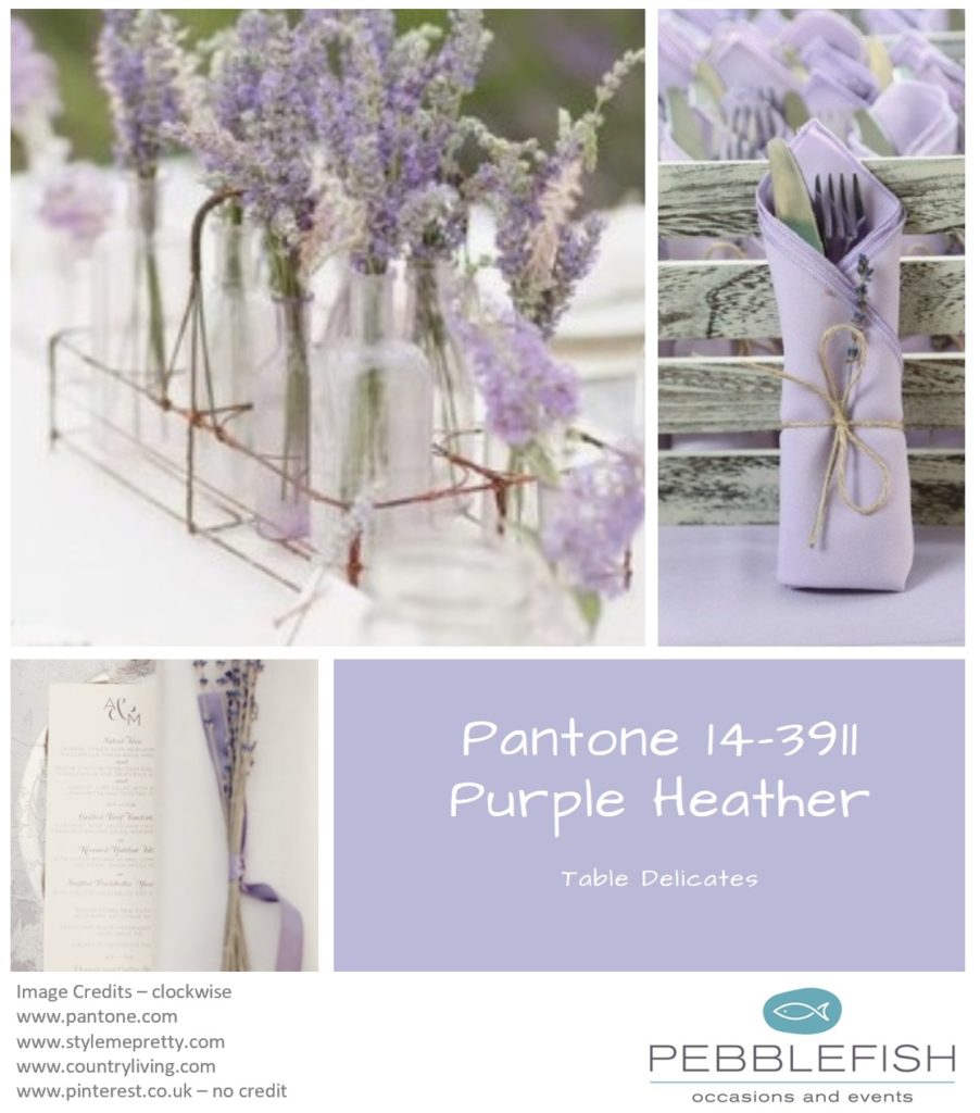 Picture Montage for pantone colour ref Purple Heather